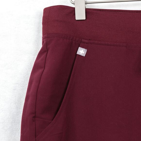 FIGS Zamora 2.0 Cargo Jogger Pants Scrubs Maroon Red Womens Sz MP Petite NWT - Picture 5 of 10